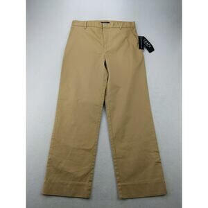 Womens Chaps Stretch Fabric Chino Pants Size 4 Tan Brown W/Tags